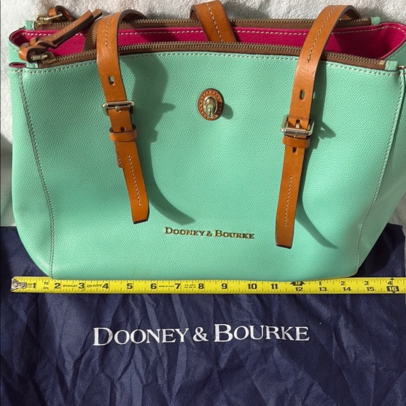 Dooney & Bourke Claremont Miller Leather Seafoam Green Purse. Great Condition. - Picture 15 of 16